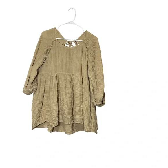 Free People Adler Tunic Dress women Casual Raglan 3/4 sleeve short,size L - Picture 4 of 9